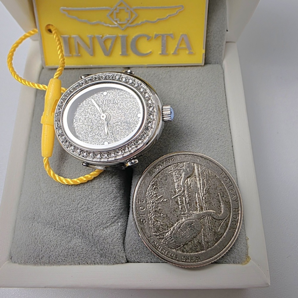 NEW Invicta Mini Women's Ring Watch - 24mm, Silver (49594) #0683 - Picture 6 of 7